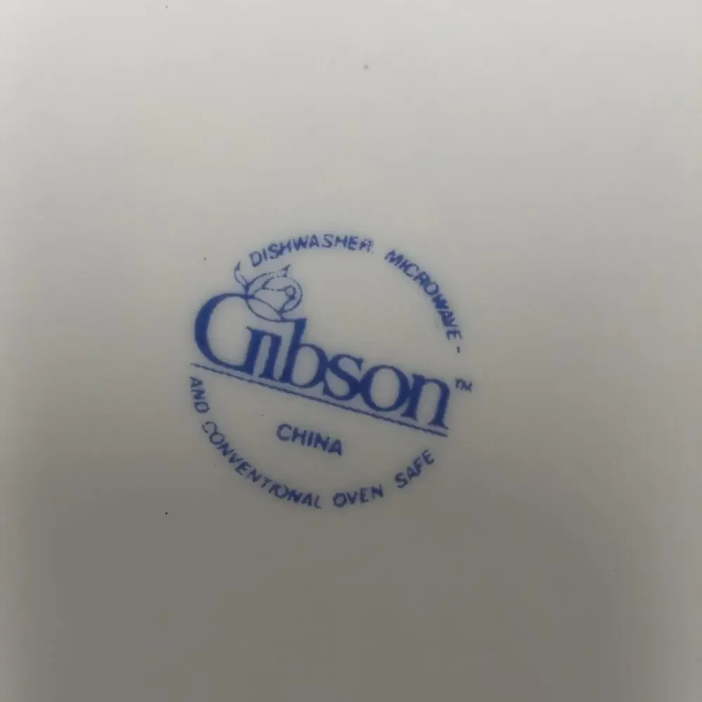Gibson Ceramic Bread Plates Set of 2 - Goose Motif 6.5